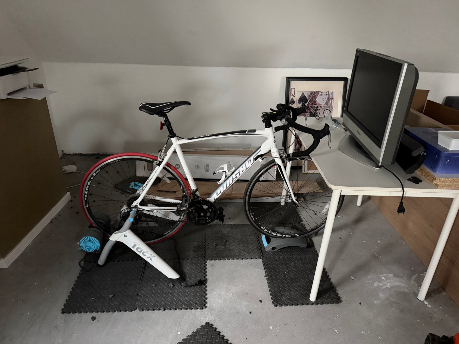 Koersfiets + Rollentrainer Flow Smart T2240, Ophalen, Zo goed als nieuw, Overige typen
