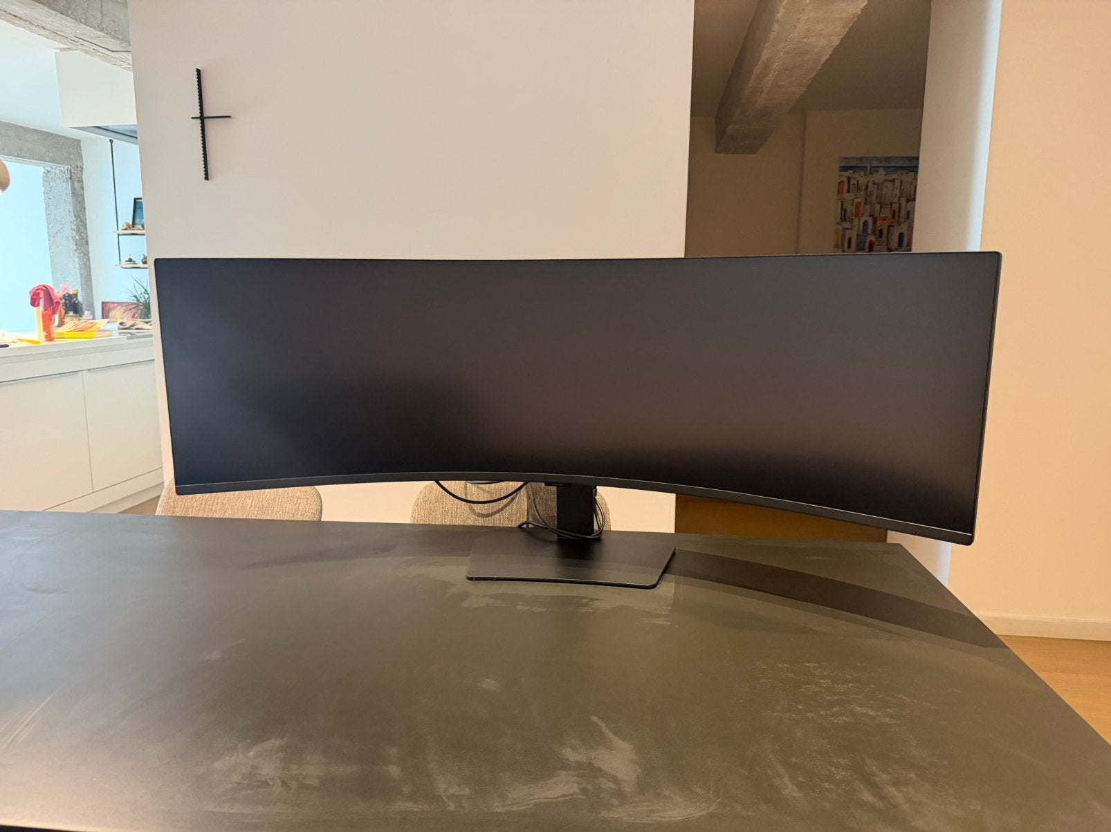 Samsung viewfinity monitor curved 49 inch, Computers en Software, Ophalen, Zo goed als nieuw