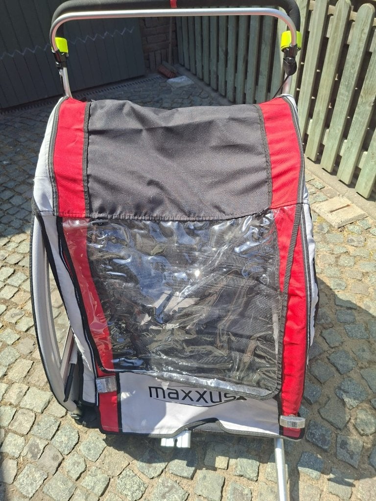 Maxxus fietskar en buggy voor 2 kinderen, Ophalen, Vering, 20 tot 40 kg, Zo goed als nieuw