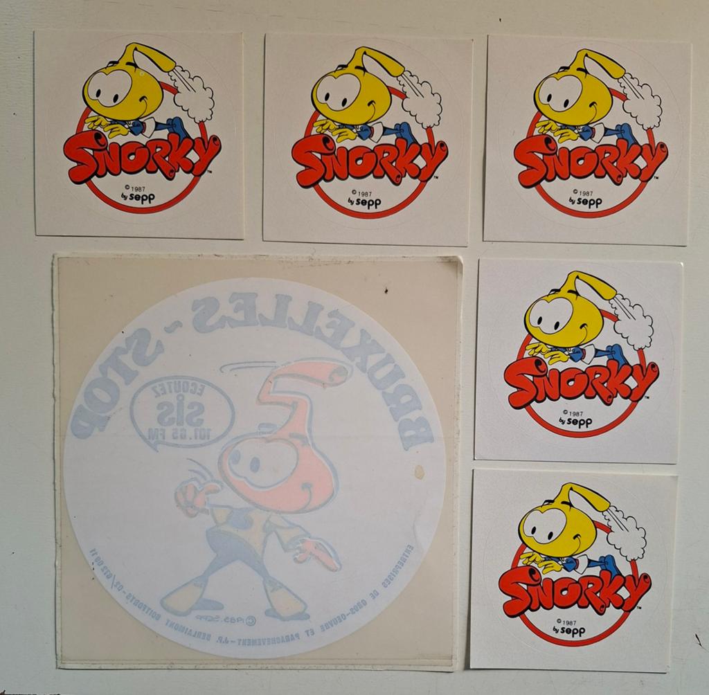 De Snorkels - stickers, Verzamelen, Ophalen of Verzenden, Zo goed als nieuw, Film, Tv of Omroep