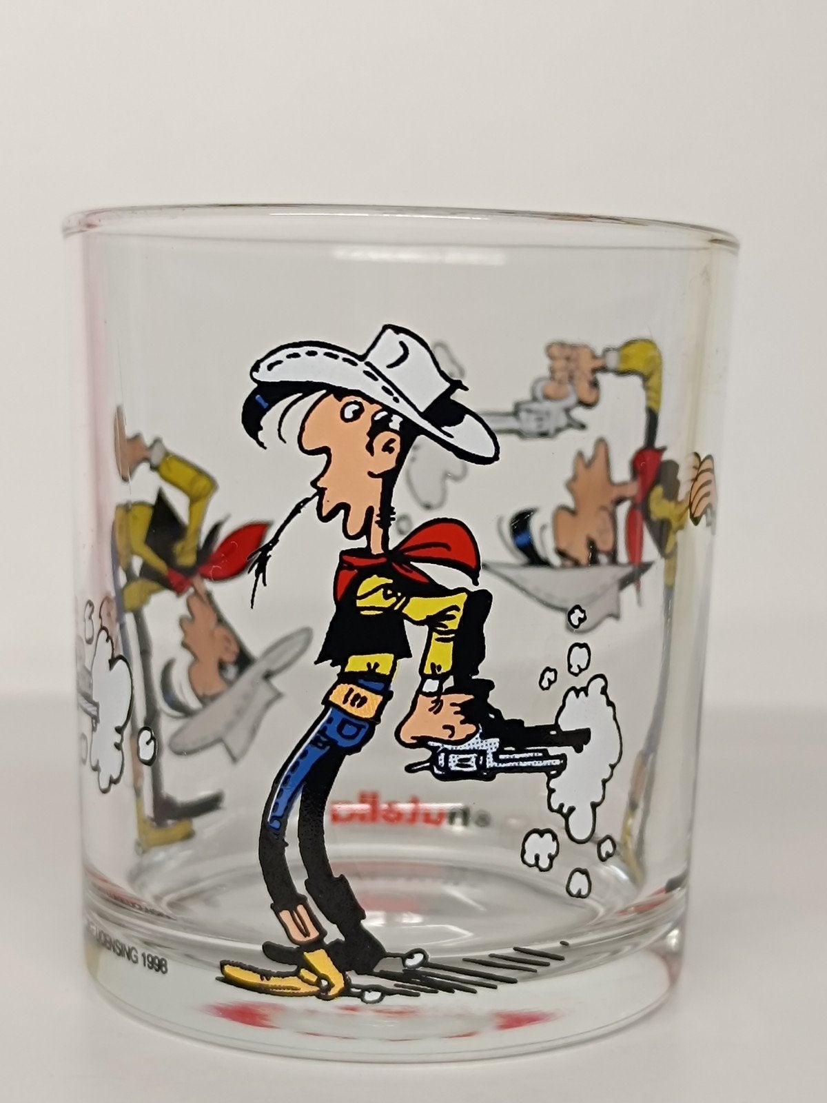 Lucky Luke Nutella 1998 vintage glas, Ophalen of Verzenden