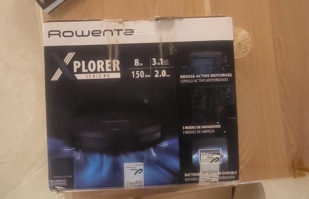 Rowenta Explorer 45-robot, Ophalen, Zo goed als nieuw, Reservoir, Robotstofzuiger