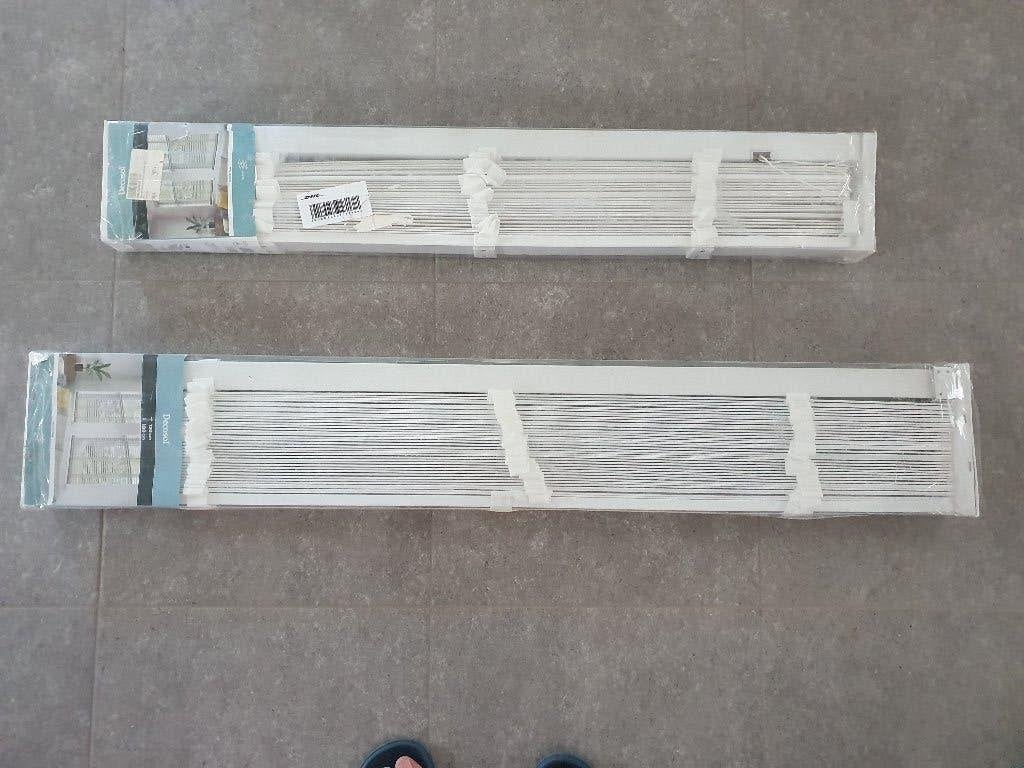 Houten lamellengordijn jaloezien, Ophalen, Wit, Nieuw, Hout