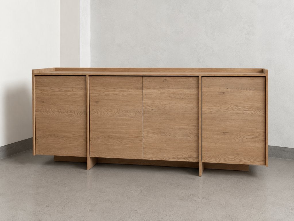 Dressoir eik, Ophalen, Met deur(en), 150 tot 200 cm, Eikenhout