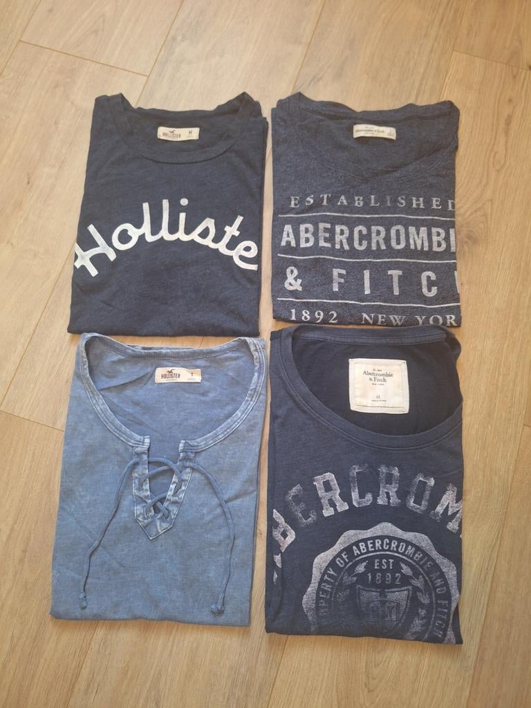 4 T-shirts Abercrombie & Hollister - maten XS tot M, Manches courtes, Enlèvement ou Envoi, Taille 34 (XS) ou plus petite, Porté