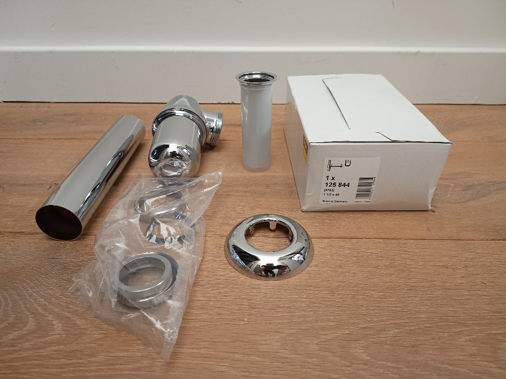 Siphon à tasse 6/4 - Viega - NOUVEAU, Envoi, Neuf, Chrome, Lavabo