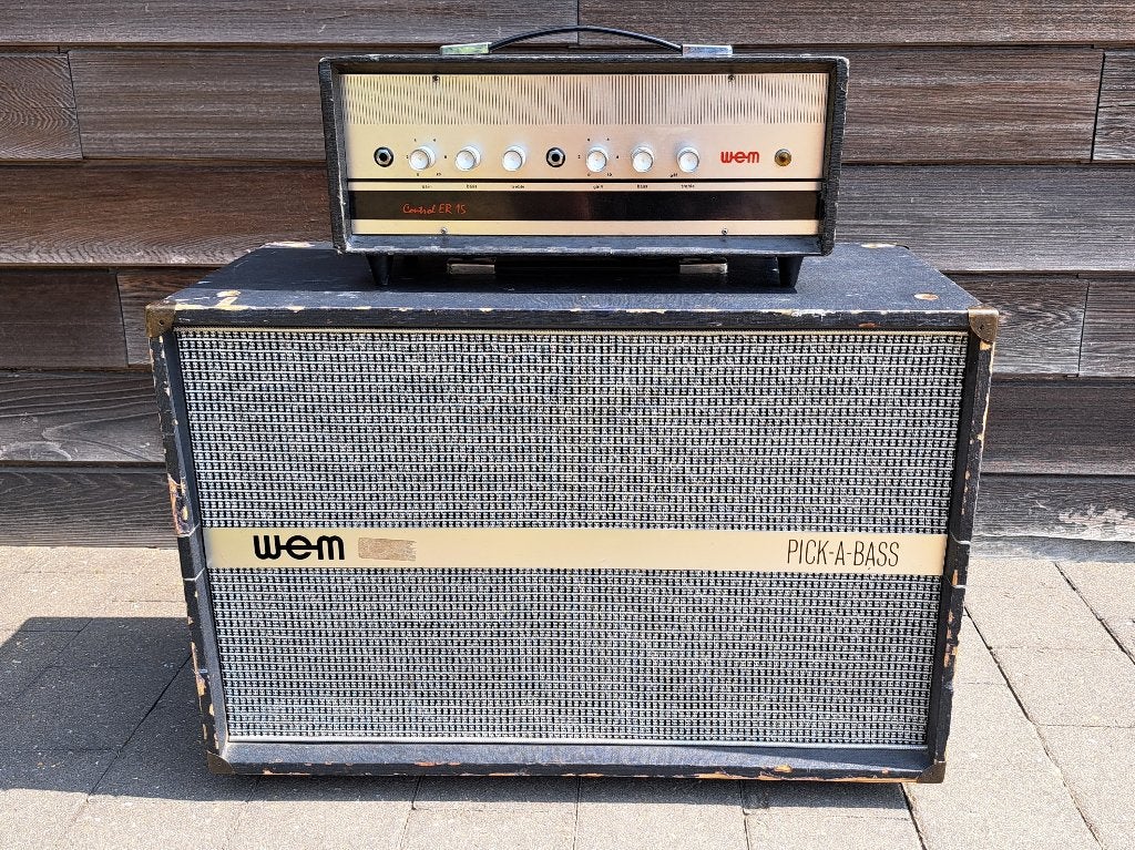 Tête WEM Control ER 15 + caisson de basse 1x12 Pick A, Enlèvement, Utilisé, Guitare, Moins de 50 watts