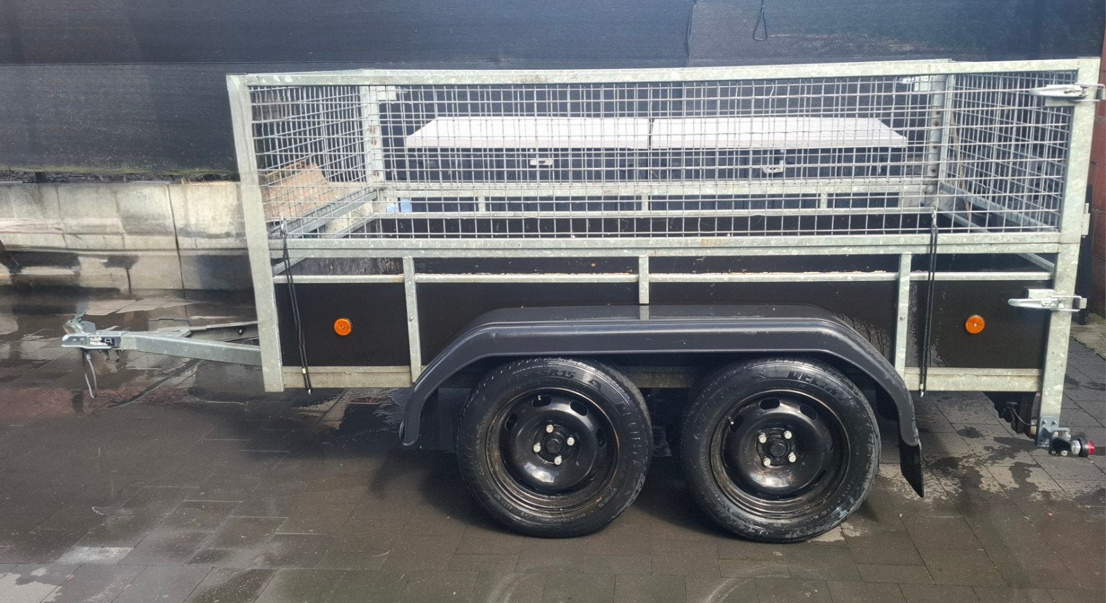 Remorque Remorque à double essieu de 750 kg avec supports de, Enlèvement ou Envoi