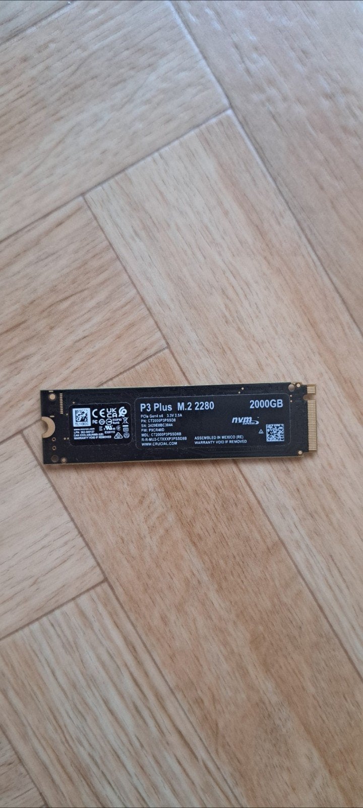 SSD Crucial NVMe de 2 To, Enlèvement ou Envoi, SSD