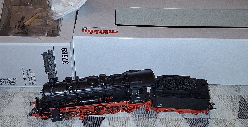 Märklin HO 37589 stoomloc BR 58 met tender van de DB, Ophalen of Verzenden, Zo goed als nieuw, Locomotief, Märklin