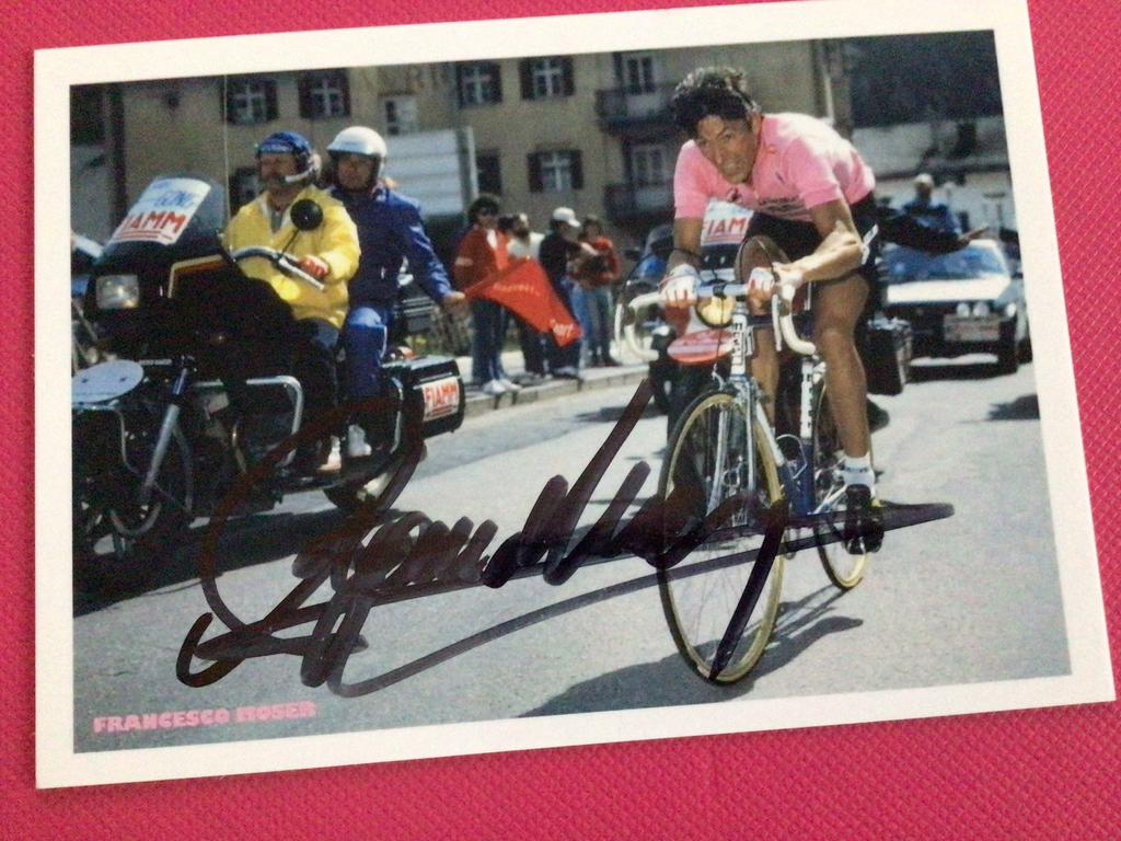 wielerkaart 1984 giro team tuc  francesco moser signe, Envoi, Comme neuf