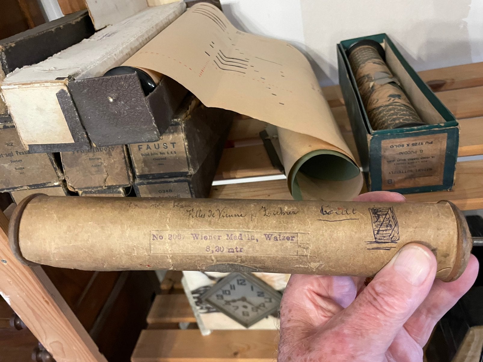 Musique mecanique 12 rouleaux anciens pour orgue, Enlèvement, Utilisé
