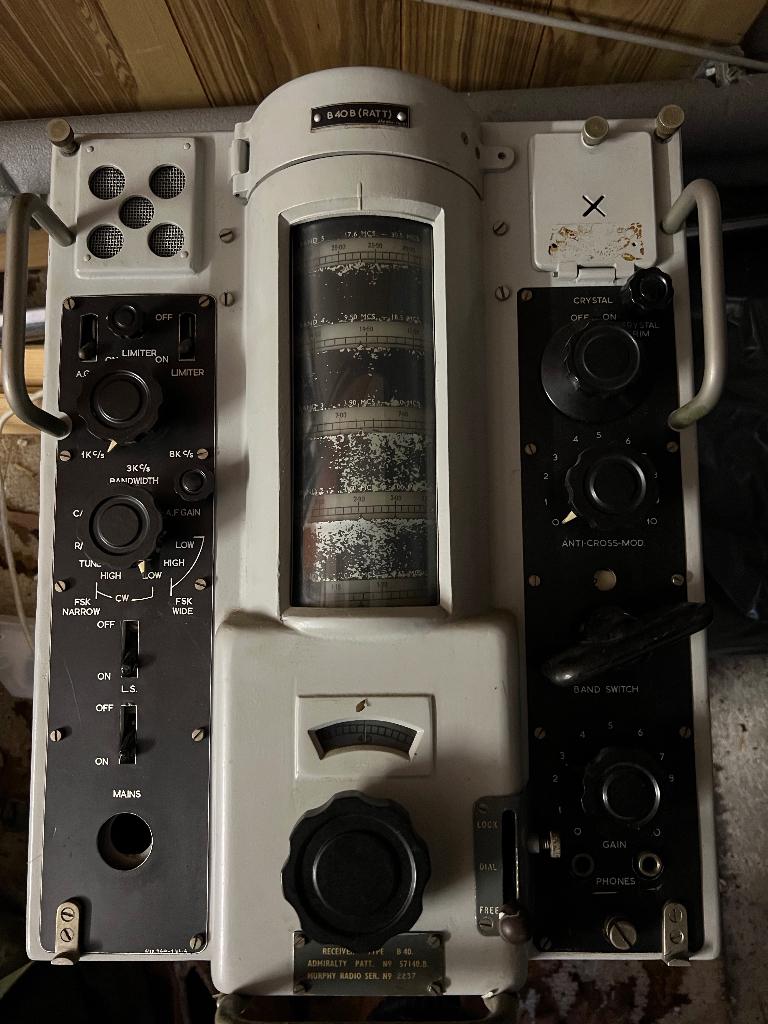 Récepteur Murphy Radio B40 vintage militaire Admiralty Patt, Enlèvement, Utilisé, Récepteur