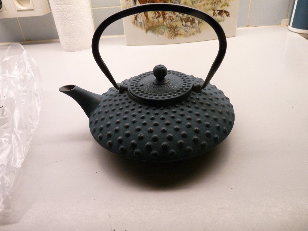 gietijzeren theepot ( met emaille) asia green garden, Huis en Inrichting, Met deksel, Overige typen, Nieuw, Ophalen of Verzenden
