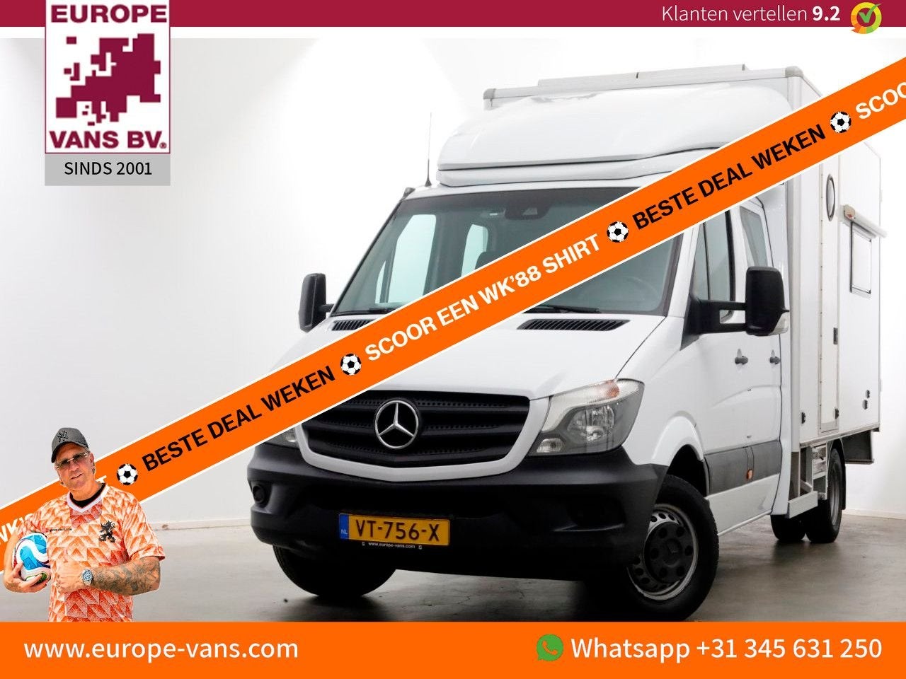 Mercedes-Benz Sprinter 516 CDI 163pk E6 7G Automaat D.C. Bak, Auto's, Automaat, Wit, Mercedes-Benz, Bedrijf