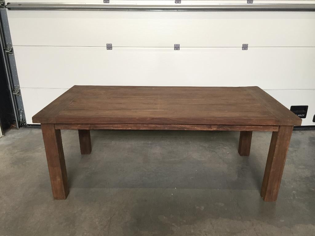 (122) Zware massieve tuintafel ( nieuw ), Ophalen, Nieuw, Rond