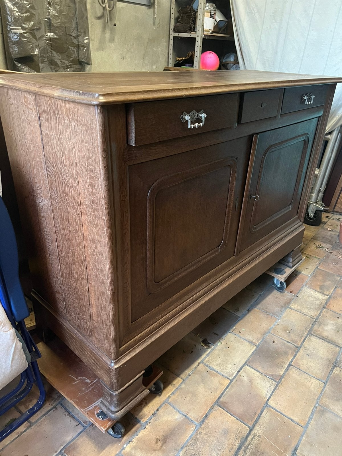 Eiken kast te geef - GRATIS - afmetingen bxhxd= 144x104x55, Antiek en Kunst, Antiek | Meubels | Kasten, Ophalen