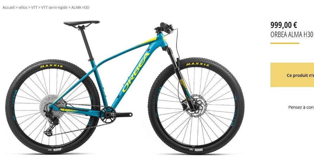ORBEA Alma H30 mountainbike - maat M, Gebruikt, 57 cm of meer, Hardtail, Heren