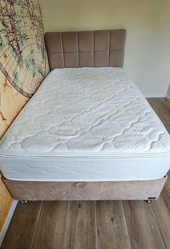 Bed, Huis en Inrichting, Slaapkamer | Bedden, Ophalen, Eenpersoons, Zo goed als nieuw, 120 cm