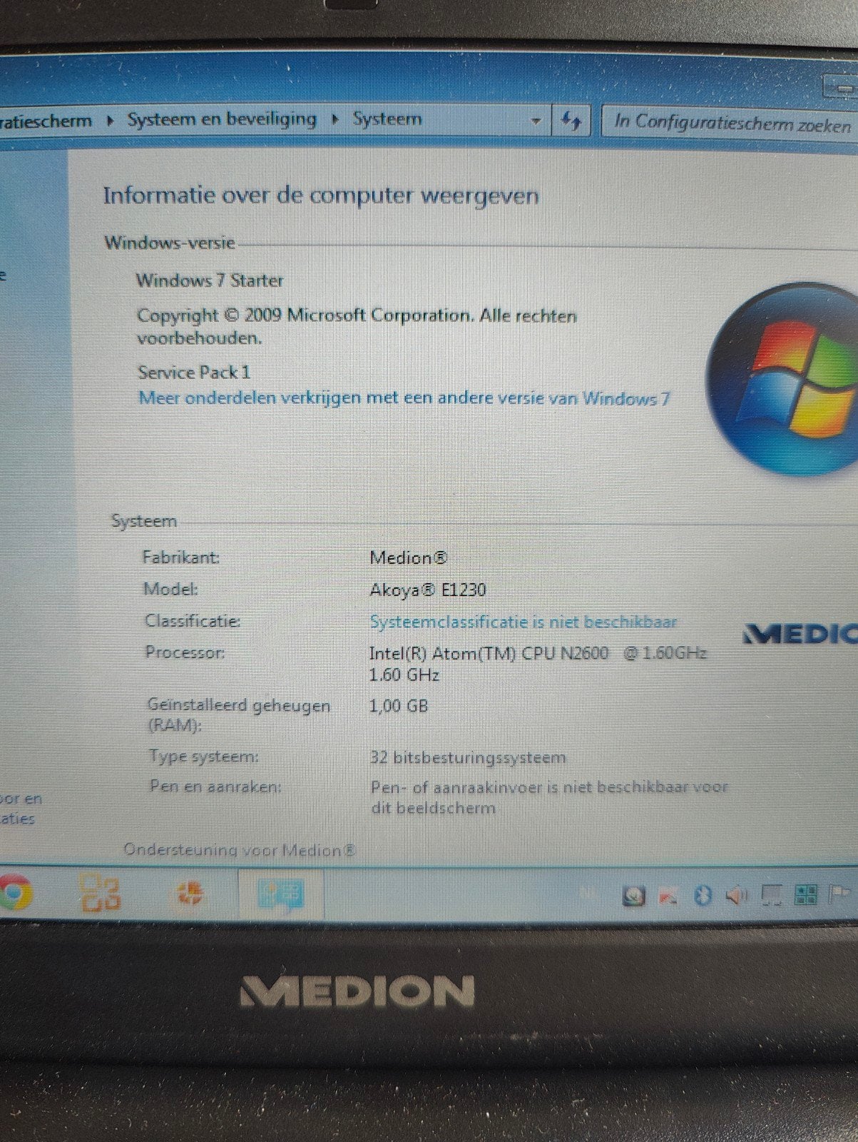 Laptop Medion Akoya E1230, Enlèvement