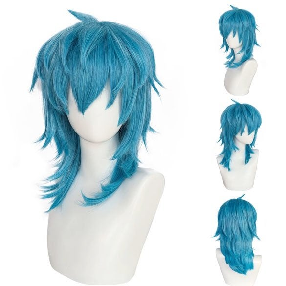 Cosplay pruik lang haar in laagjes blauw mix, Ophalen of Verzenden, Nieuw