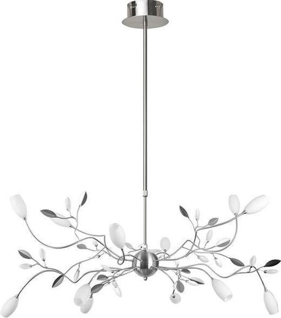 Hanglamp - Grosseto HL tree - RVS, Huis en Inrichting, Lampen | Hanglampen, Zo goed als nieuw, 75 cm of meer, Glas, Metaal, Ophalen of Verzenden
