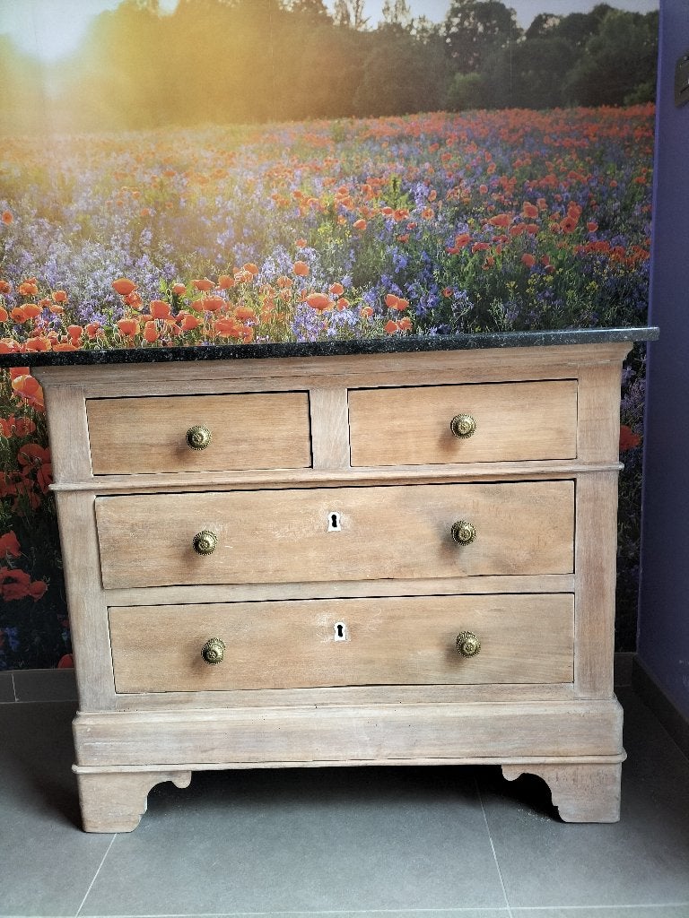 Commode ancienne restaurée, Maison & Meubles, 3 ou 4 tiroirs, Moins de 100 cm, Enlèvement, Utilisé