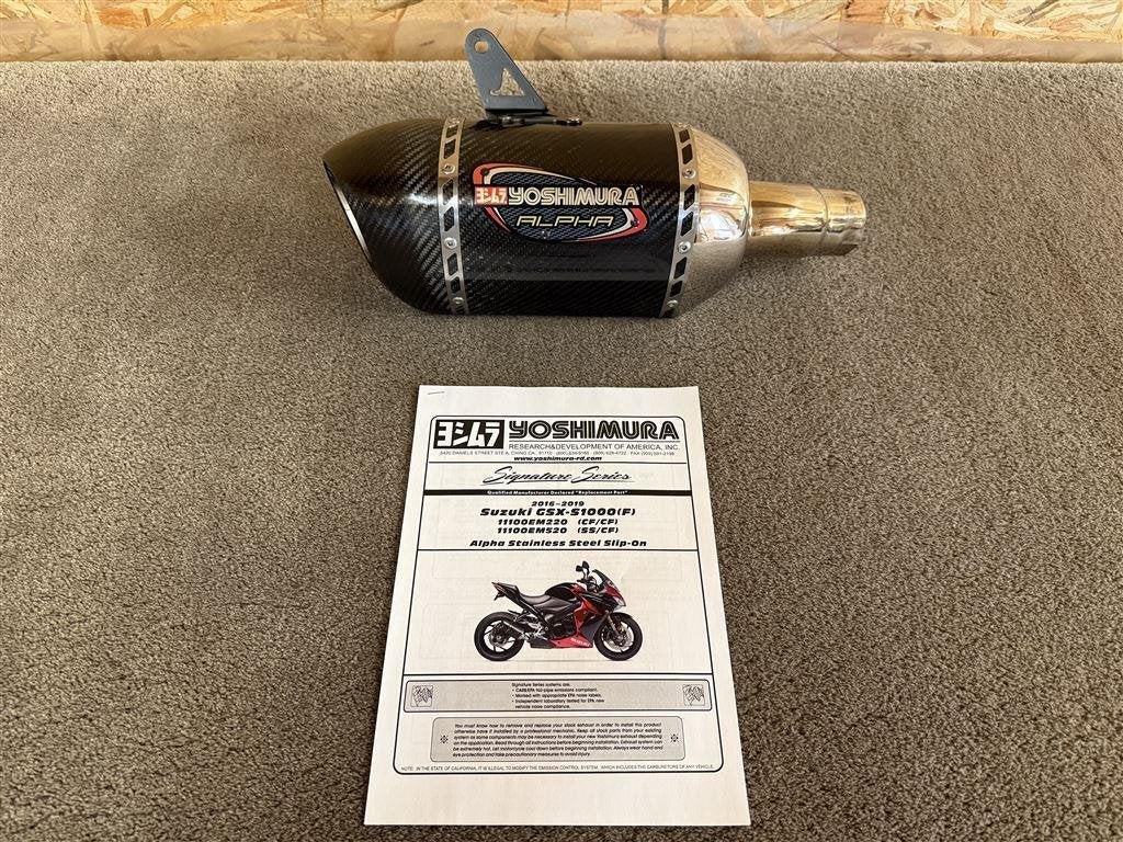 Yoshimura Alpha carbon uitlaat GSX-S1000 GSXS1000 F 16-20, Motoren, Verzenden, Gebruikt