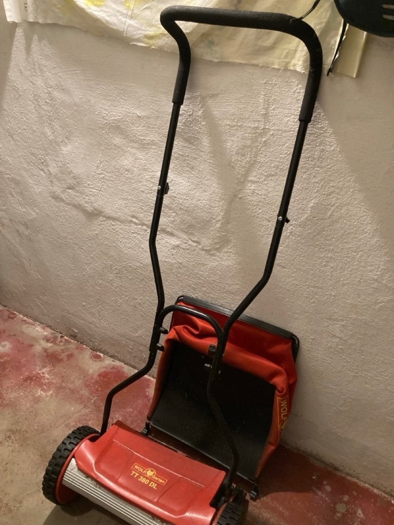 Grasmaaier zelfduwer kooimesmaaier, Ophalen, Handgrasmaaier, Opvangbak, 30 t/m 39 cm
