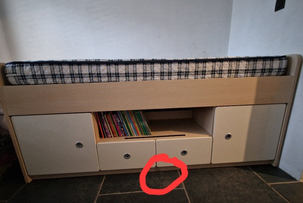 Bed + matras, Ophalen, Gebruikt, Hoogslaper of Stapelbed