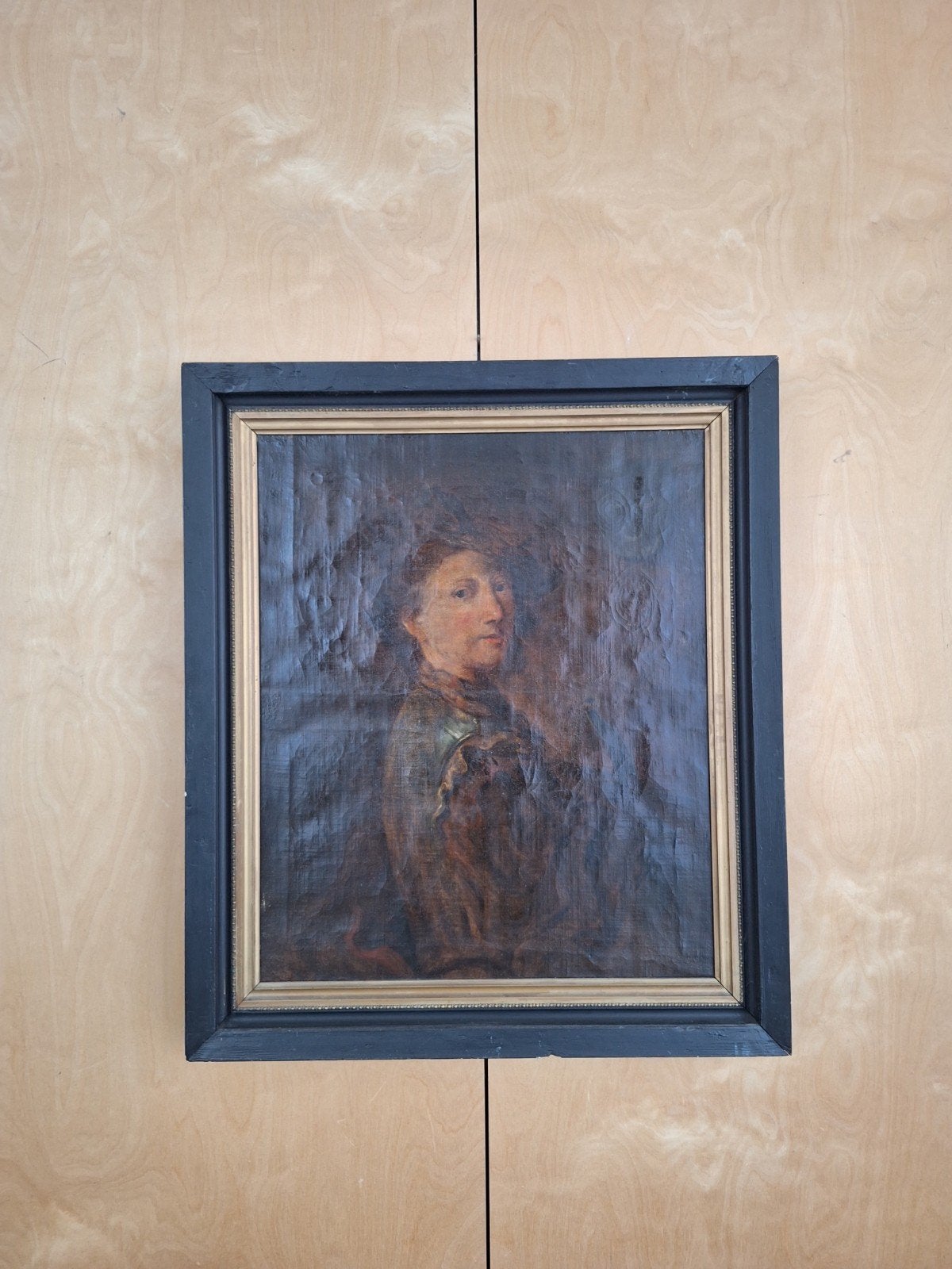 Antiek portret in 17e-eeuwse stijl. Bieden tem 18/10 22u, Antiek en Kunst, Handgeschilderd, Doek, Portret of Personen, Ophalen of Verzenden