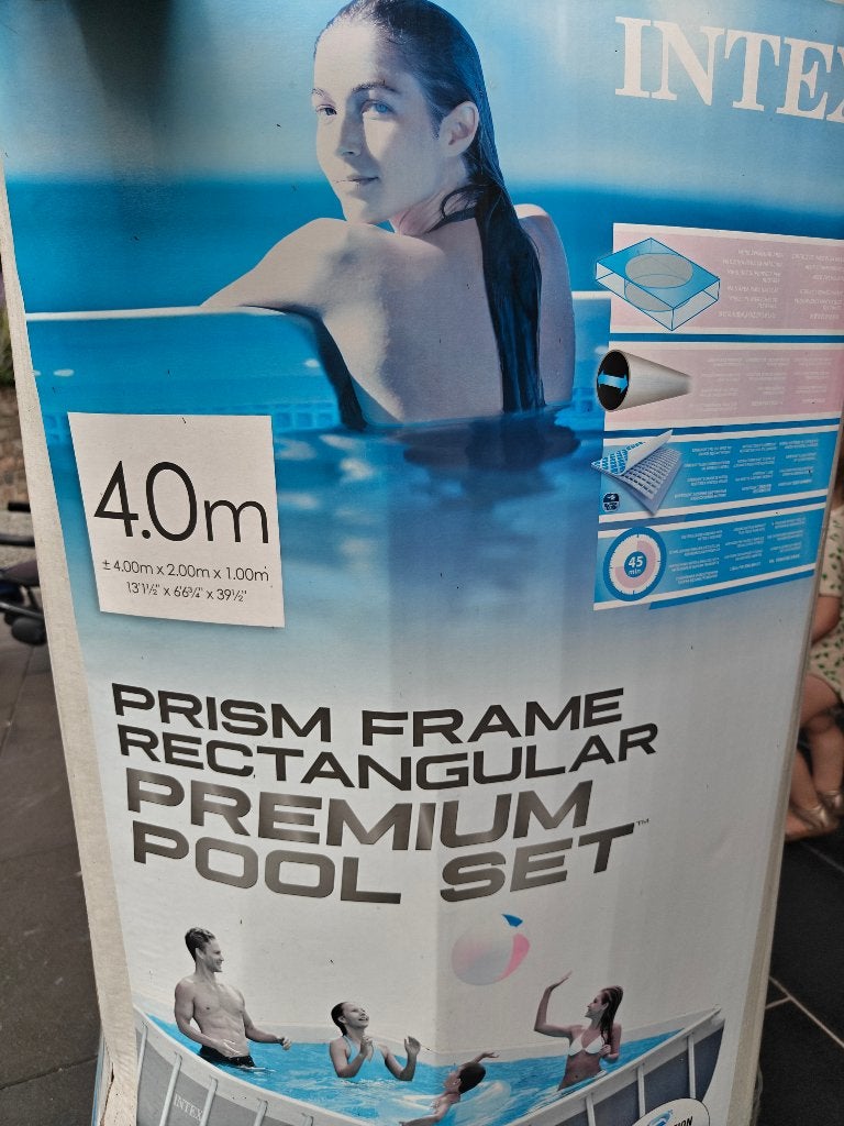 Intext zwembad 4.00m x 2.00x 1.00x + trap, Ophalen, Gebruikt, 200 tot 300 cm, 80 tot 120 cm