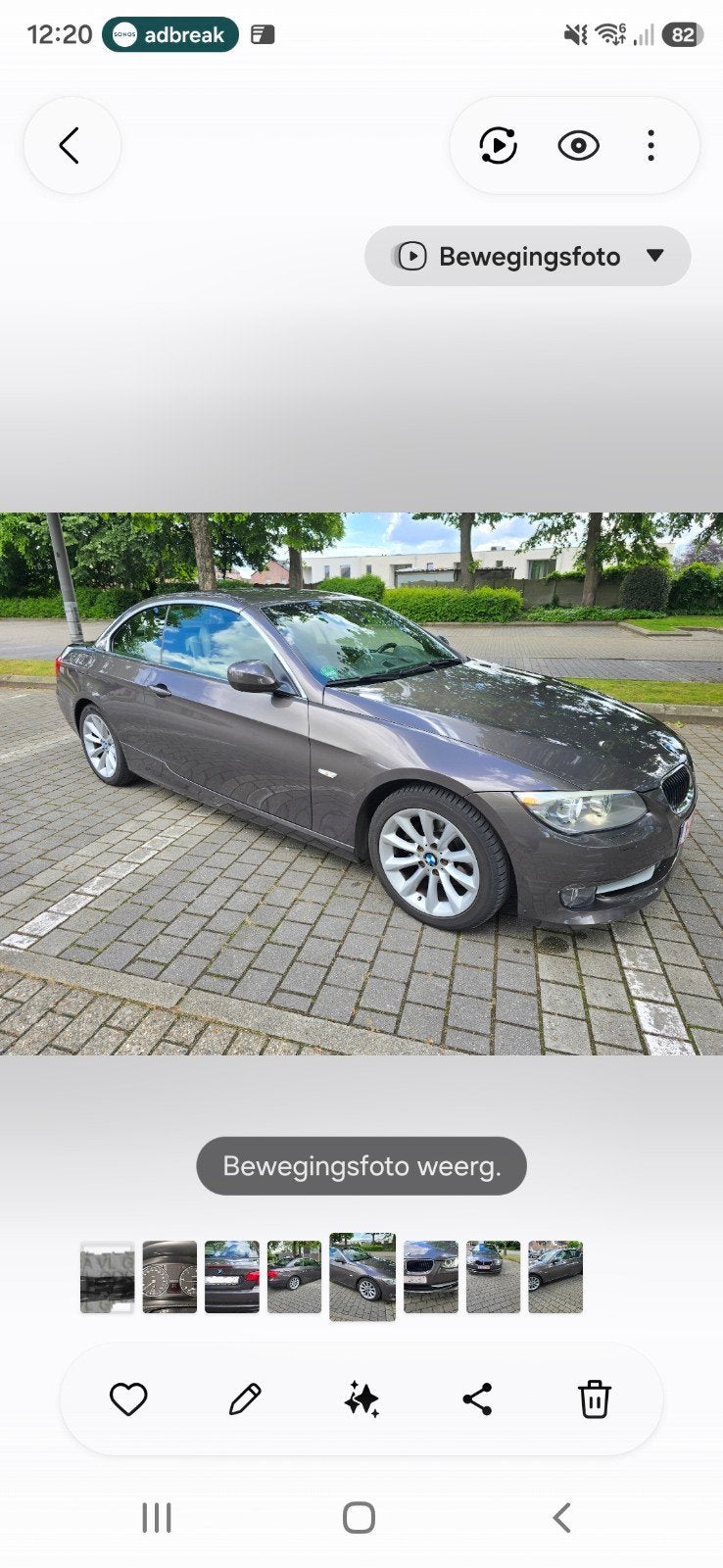 BMW 3 serie cabrio diesel, Autos, Cuir, Beige, Cabriolet, Carnet d'entretien