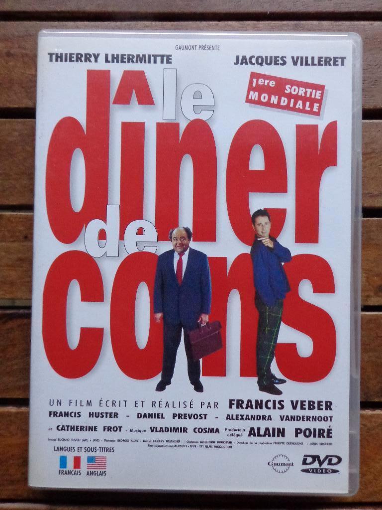)))  Le Diner de Cons  // J. Villeret / T. Lhermitte  (((, Tous les âges, Enlèvement ou Envoi, Comme neuf, Autres genres