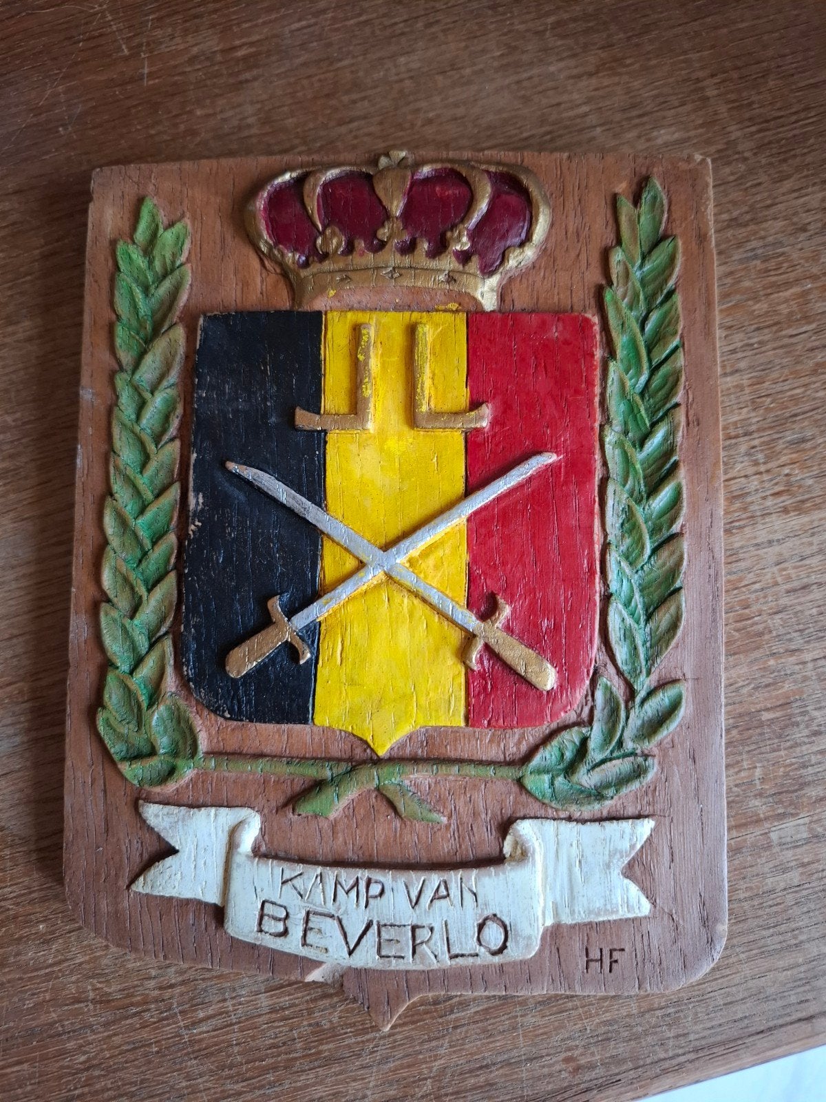 Vintage Wandbord Kamp van Beverlo (Militaire Souveniers), Ophalen of Verzenden
