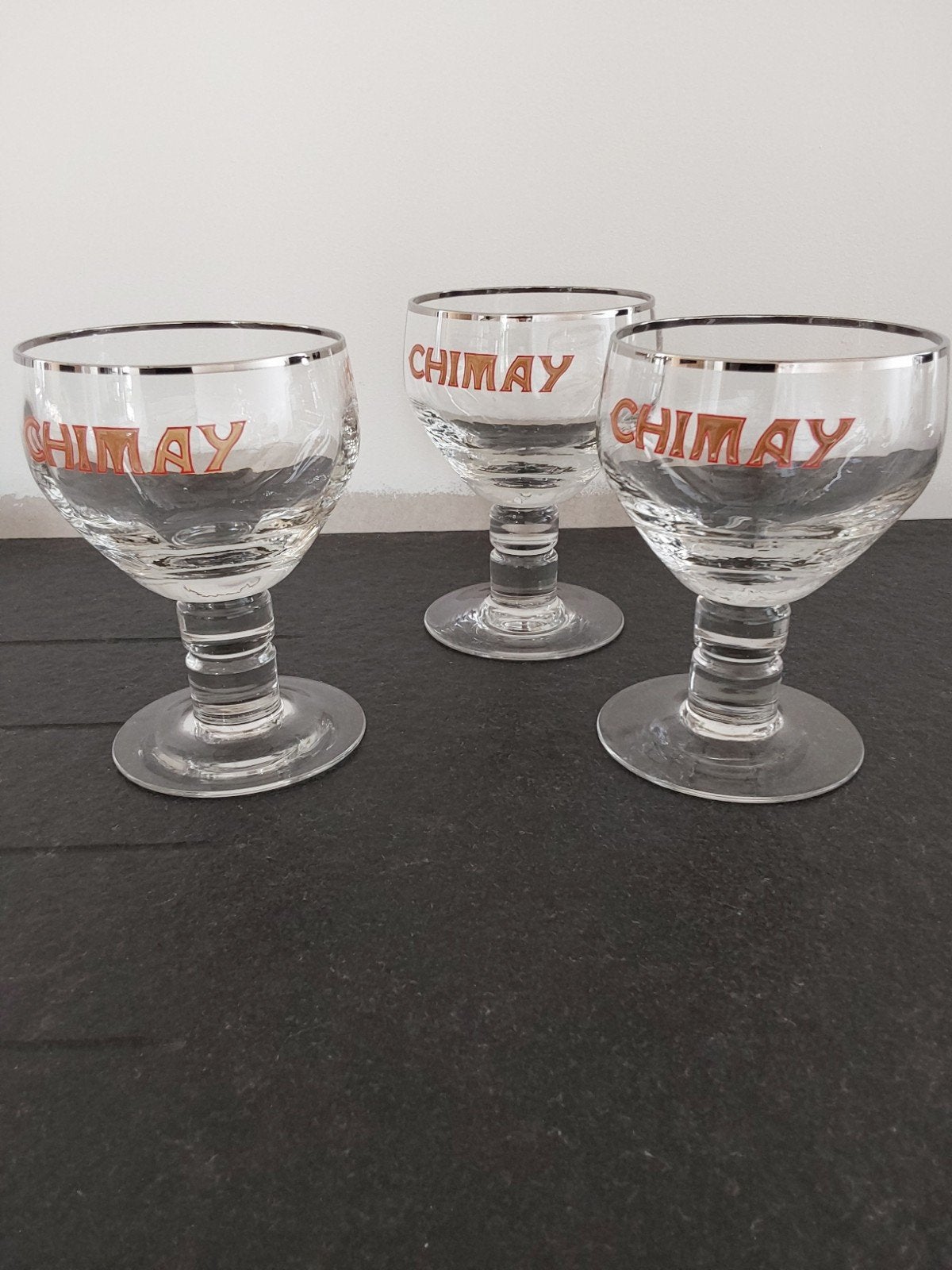Chimay bierglazen oud emaille, Verzamelen, Ophalen