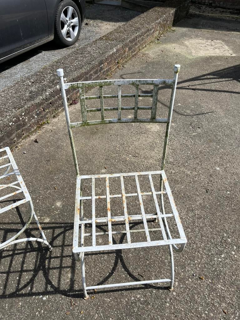 4 chaises en fer forgé, Vélos & Vélomoteurs, Enlèvement, Comme neuf