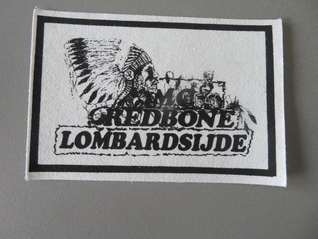 vintage patch motorclub M.C. Redbone Lombardsijde, Ophalen of Verzenden, Zo goed als nieuw