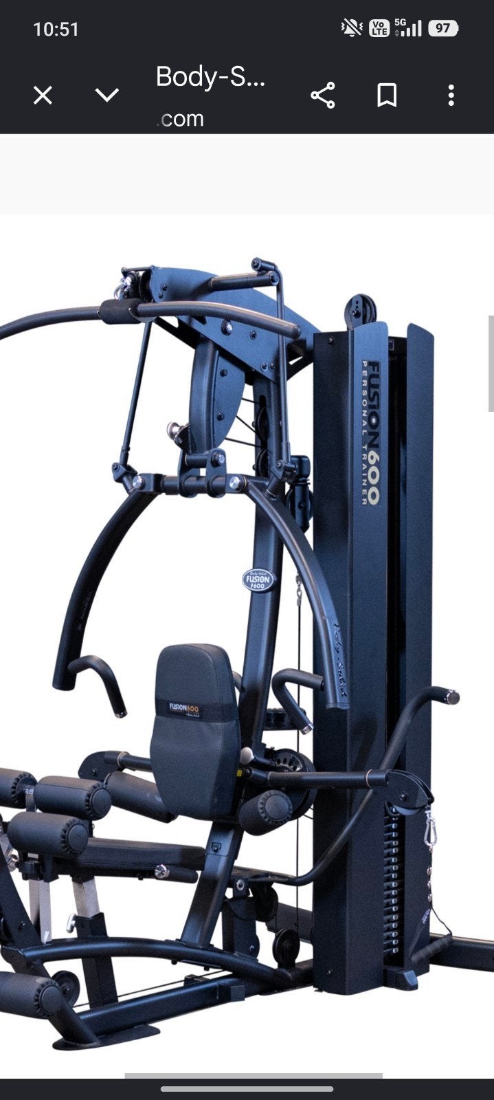 Body Solid Fusion 600, Enlèvement