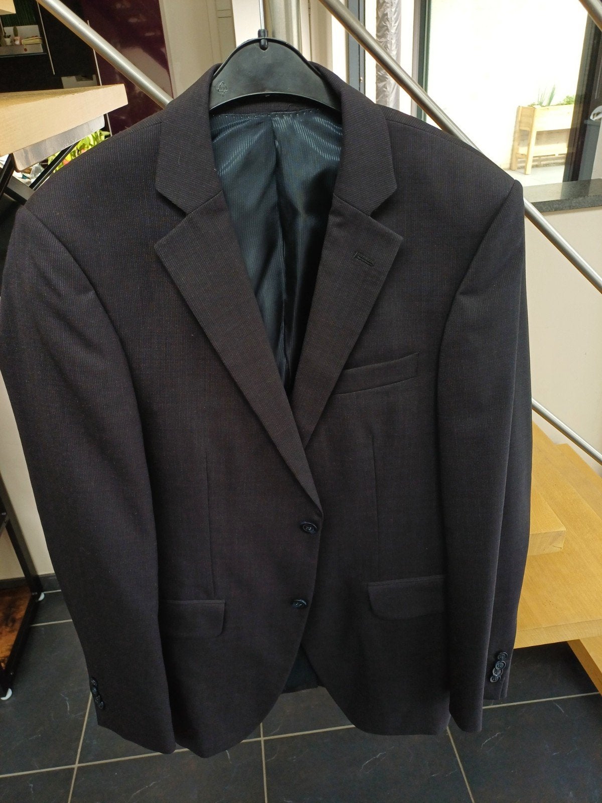 kostuum WE maat 50 donker blauw zwart, Kleding | Heren, Ophalen of Verzenden, Maat 48/50 (M), Blauw