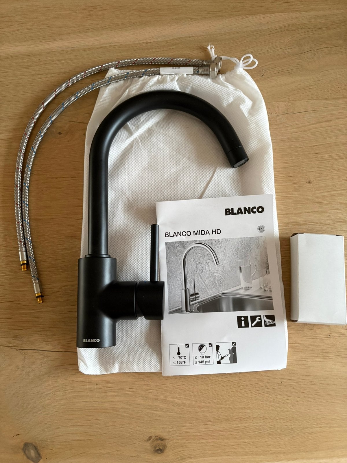 Blanco mida hd kraan, Ophalen of Verzenden, Nieuw, Zwart, Minder dan 100 cm
