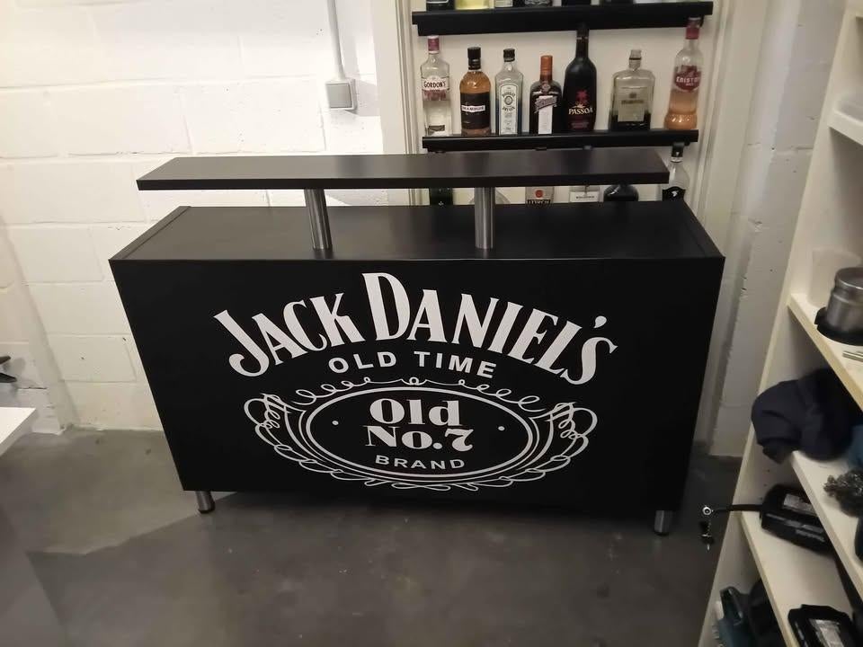 Jack Daniel's bar toog statafel Balie meuble comptoir table, Ophalen, Zo goed als nieuw