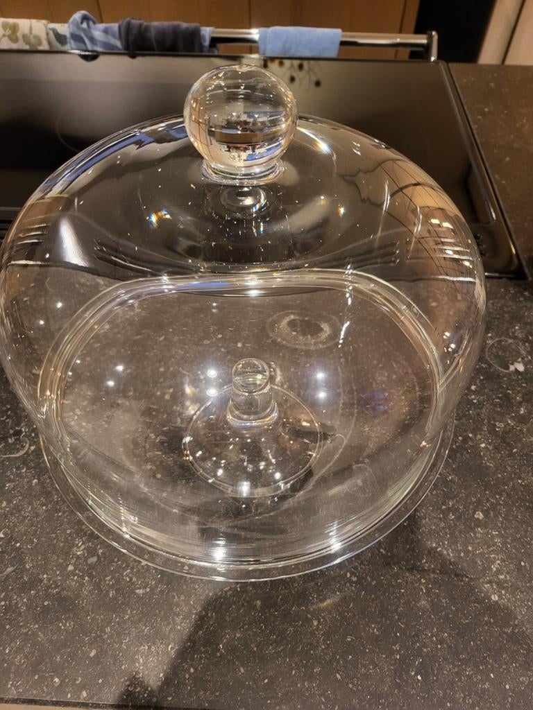 Glazen taartplateau met stolp, Huis en Inrichting, Ophalen