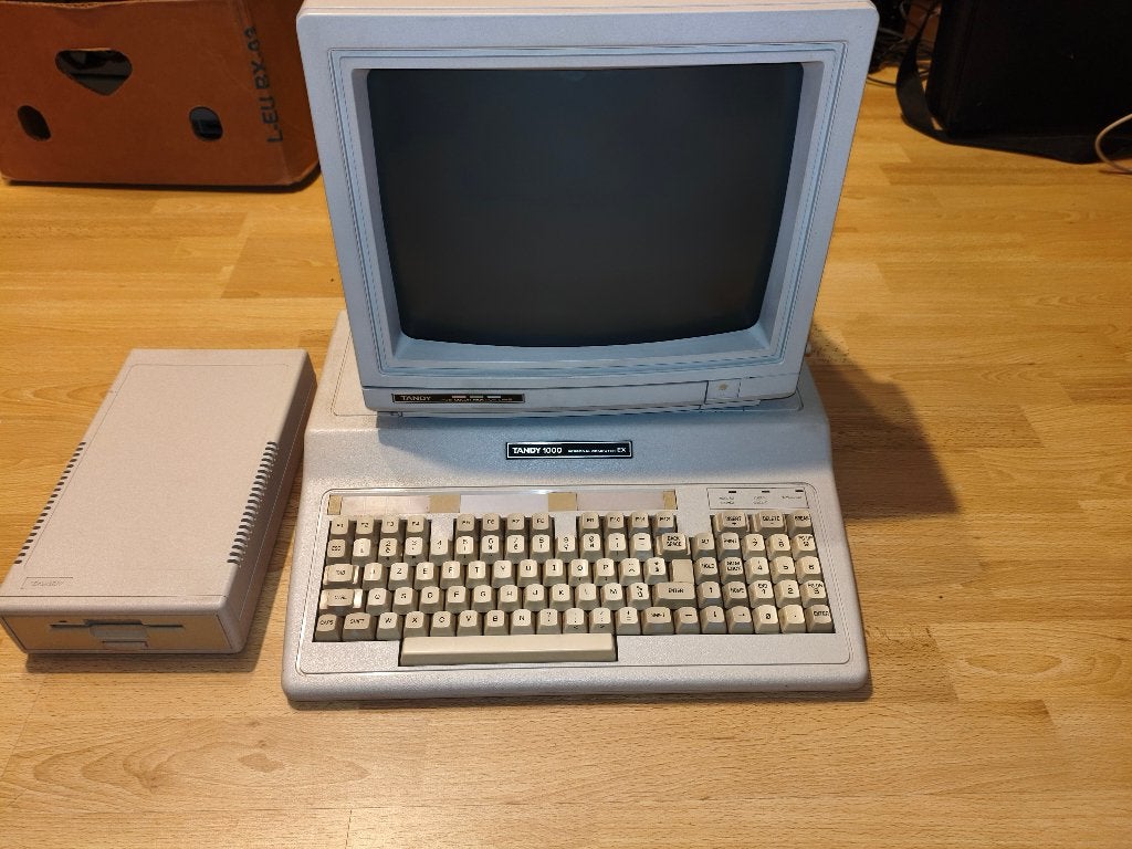 Tandy 1000 EX complete retro computer set, Computers en Software, Ophalen, Tandy
