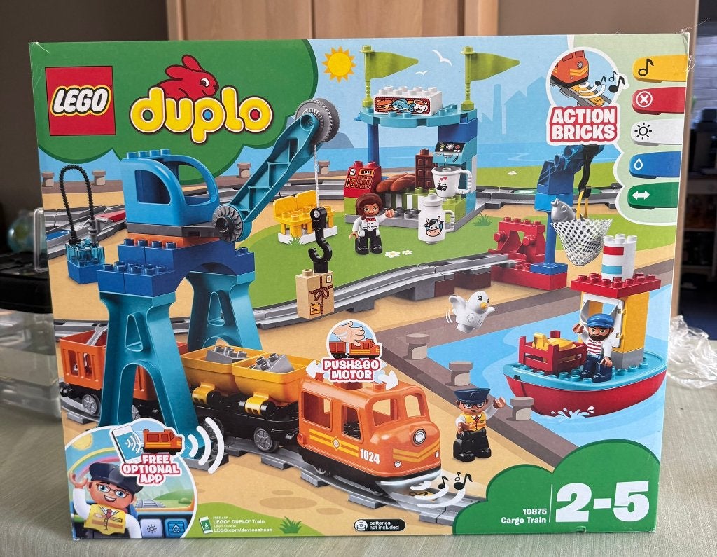 DUPLO - 10875 - Goederentrein, Ophalen, Compleet, Zo goed als nieuw, Duplo