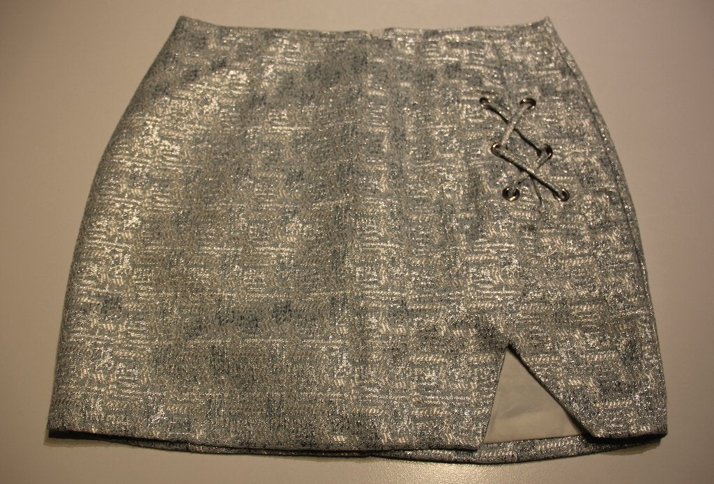 Zilverkleurig Metallic rokje dames, Ophalen, Moewy, Zo goed als nieuw, Maat 36 (S)