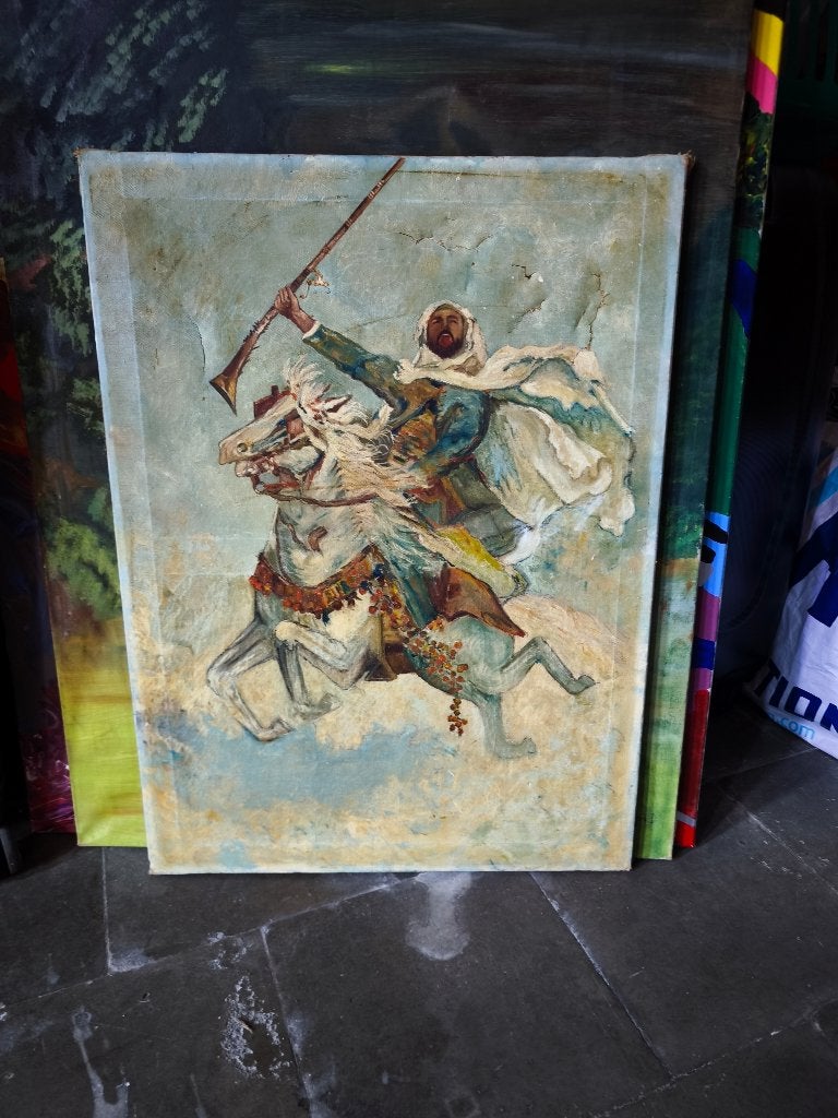 Tableau  oriental, Antiquités & Art, Art | Peinture | Classique, Peint à la main, Autres sujets, Enlèvement, Toile