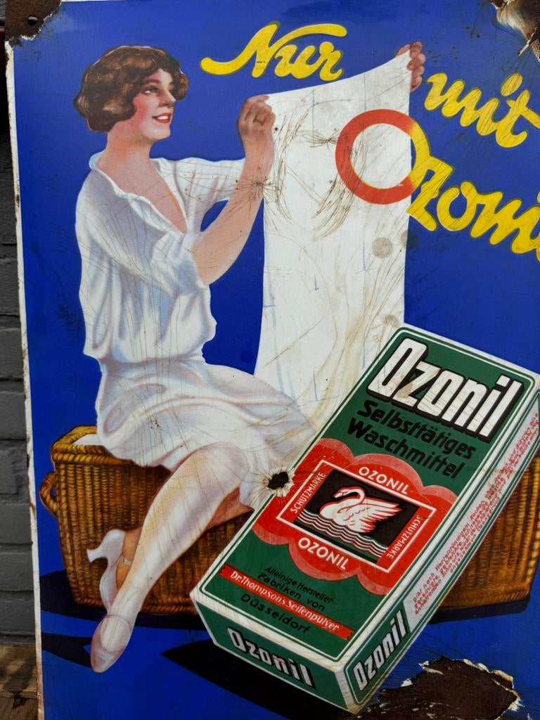 Panneau d'affichage en émail à la cire d'ozonil, Enlèvement
