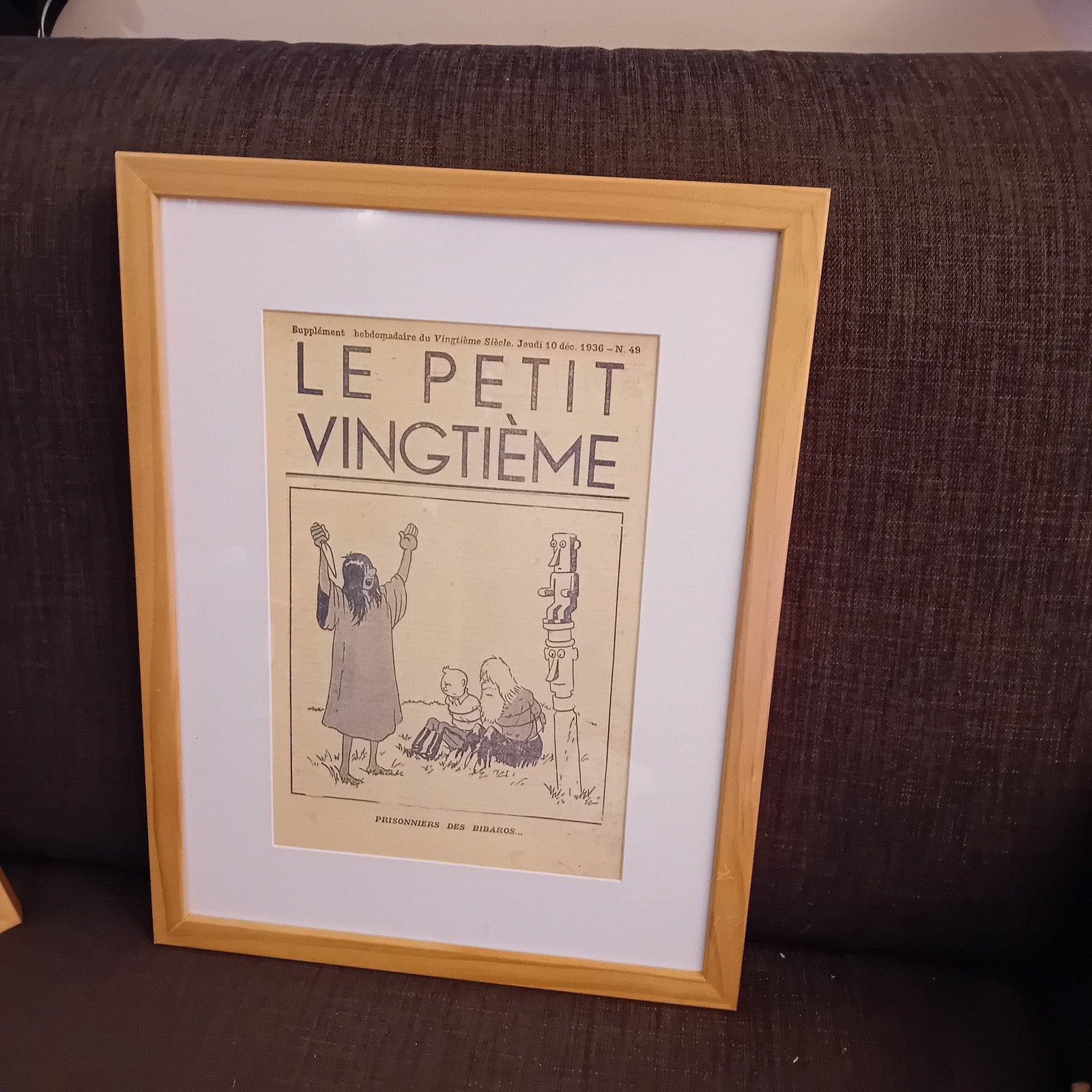 Tintin le petit vingtième lithographie encadrée 05, Collections, Enlèvement ou Envoi, Tintin, Comme neuf, Image, Affiche ou Autocollant