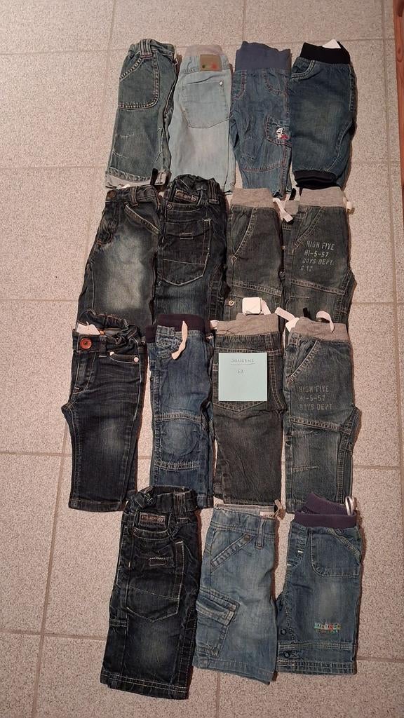 Jeansbroeken maat 68, Kinderen en Baby's, Babykleding | Maat 68, Broekje, Ophalen of Verzenden, Zo goed als nieuw, Jongetje